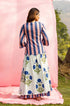 Brij Blue Poppy Stripe Top & Skirt Set